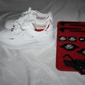 Nike Air Force 1/1 Low White Varsity Red Black DC9895-100 Men's Size 6. No Lid